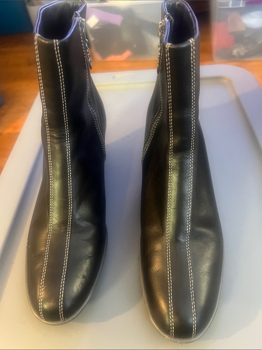Timberland Black Women's Mid Calf Boots Size 9 GUC!